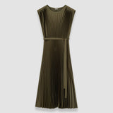 Volta Knit Weave Plissé Dress