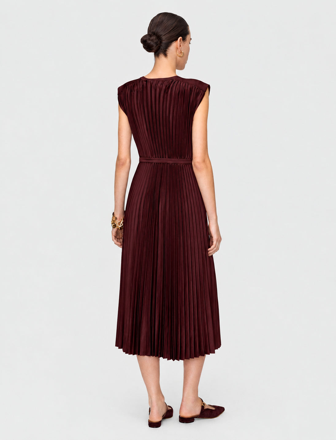 rouge-robe-volta-en-maille-plissee-JOSEPH