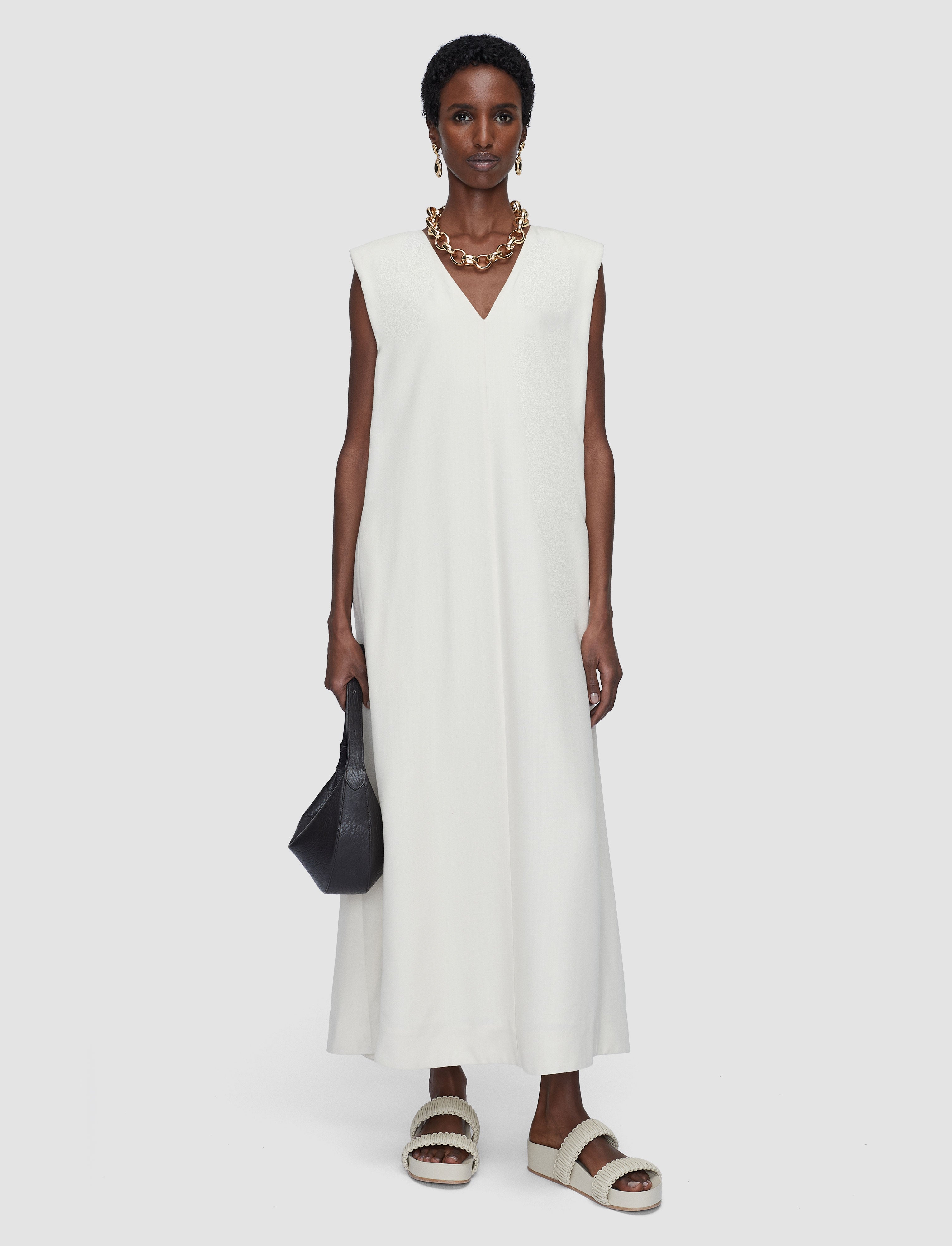 blanc-robe-vssad-en-tailoring-de-viscose-JOSEPH