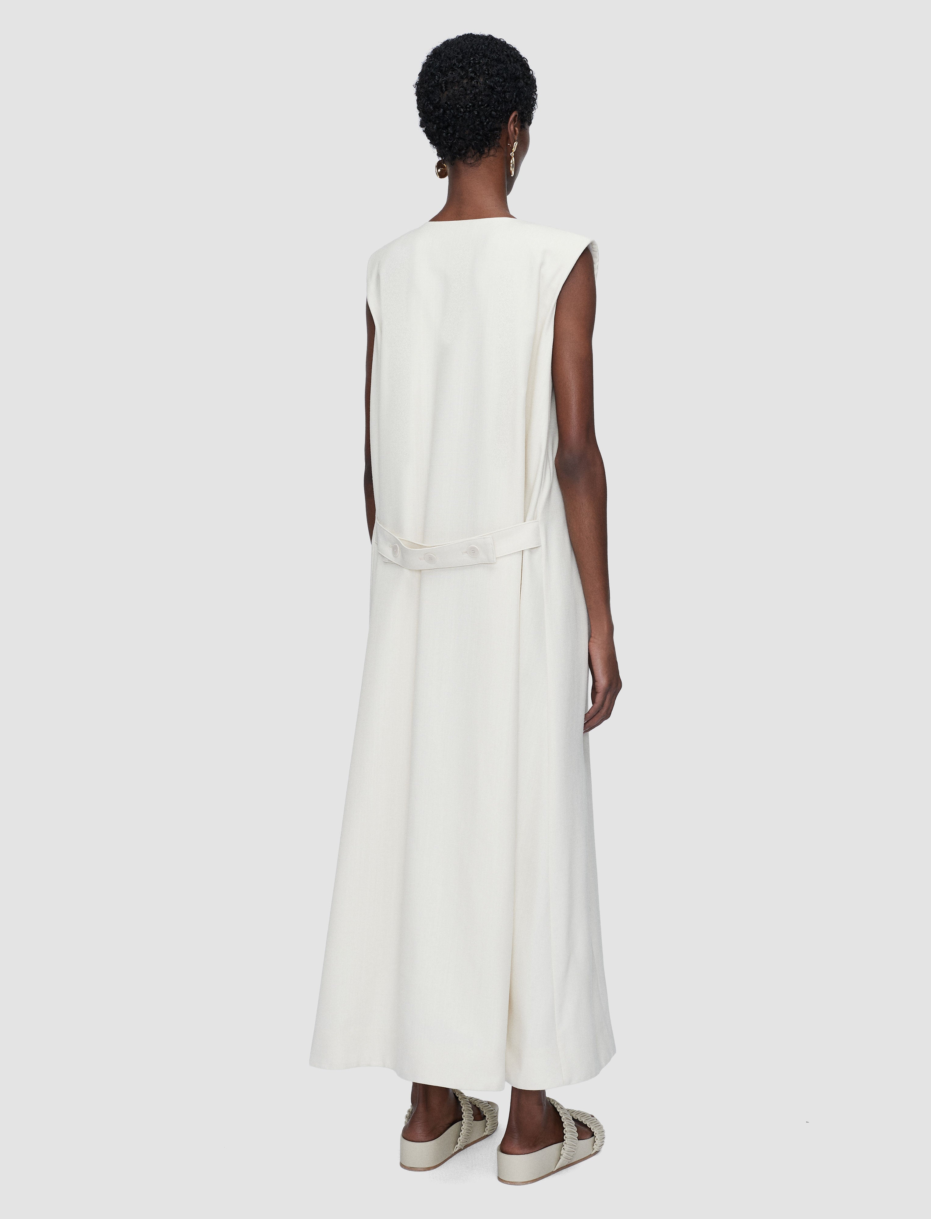 blanc-robe-vssad-en-tailoring-de-viscose-JOSEPH