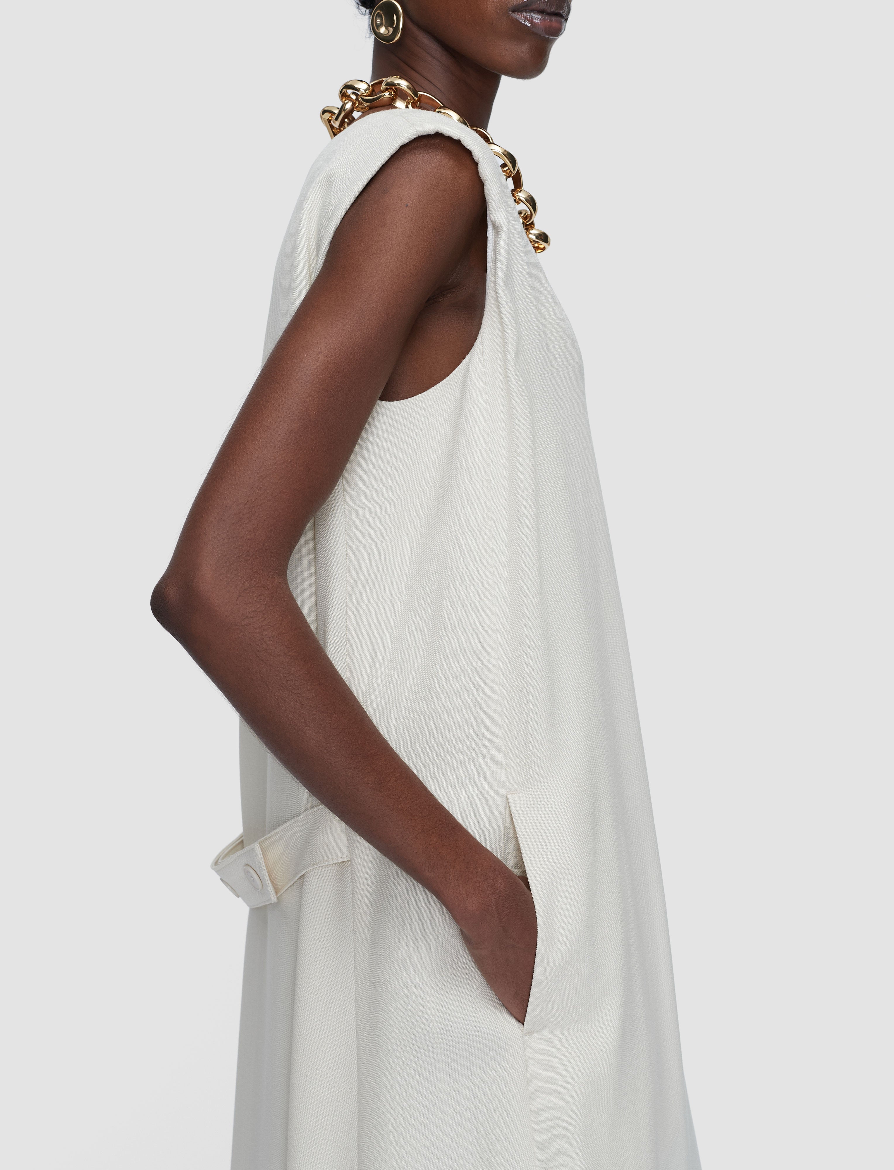blanc-robe-vssad-en-tailoring-de-viscose-JOSEPH