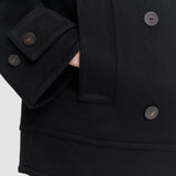 Black Weston Double Face Cashmere Pea Coat - Joseph