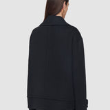 Black Weston Double Face Cashmere Pea Coat - Joseph