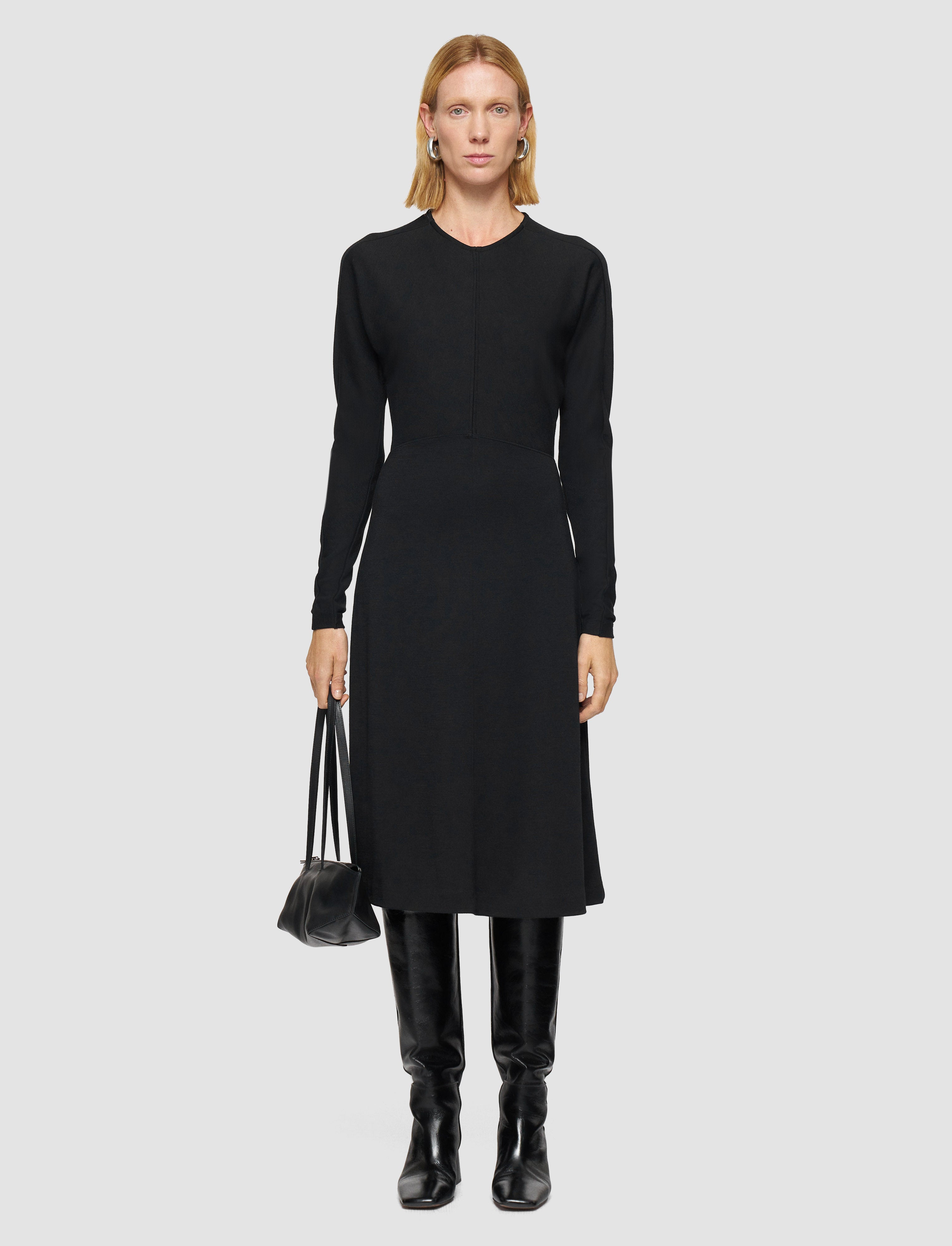 black-wool-jersey-dress-JOSEPH