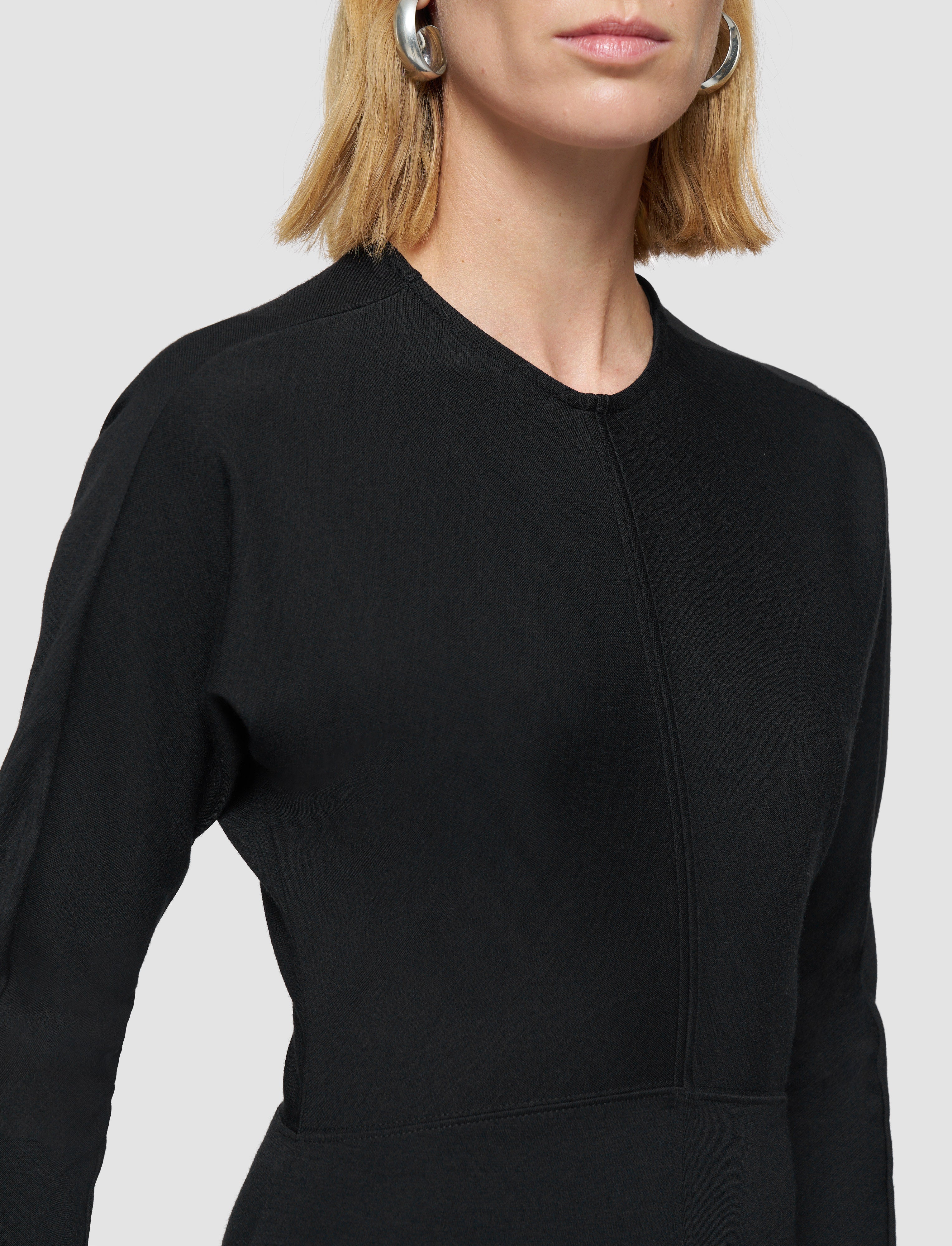 black-wool-jersey-dress-JOSEPH