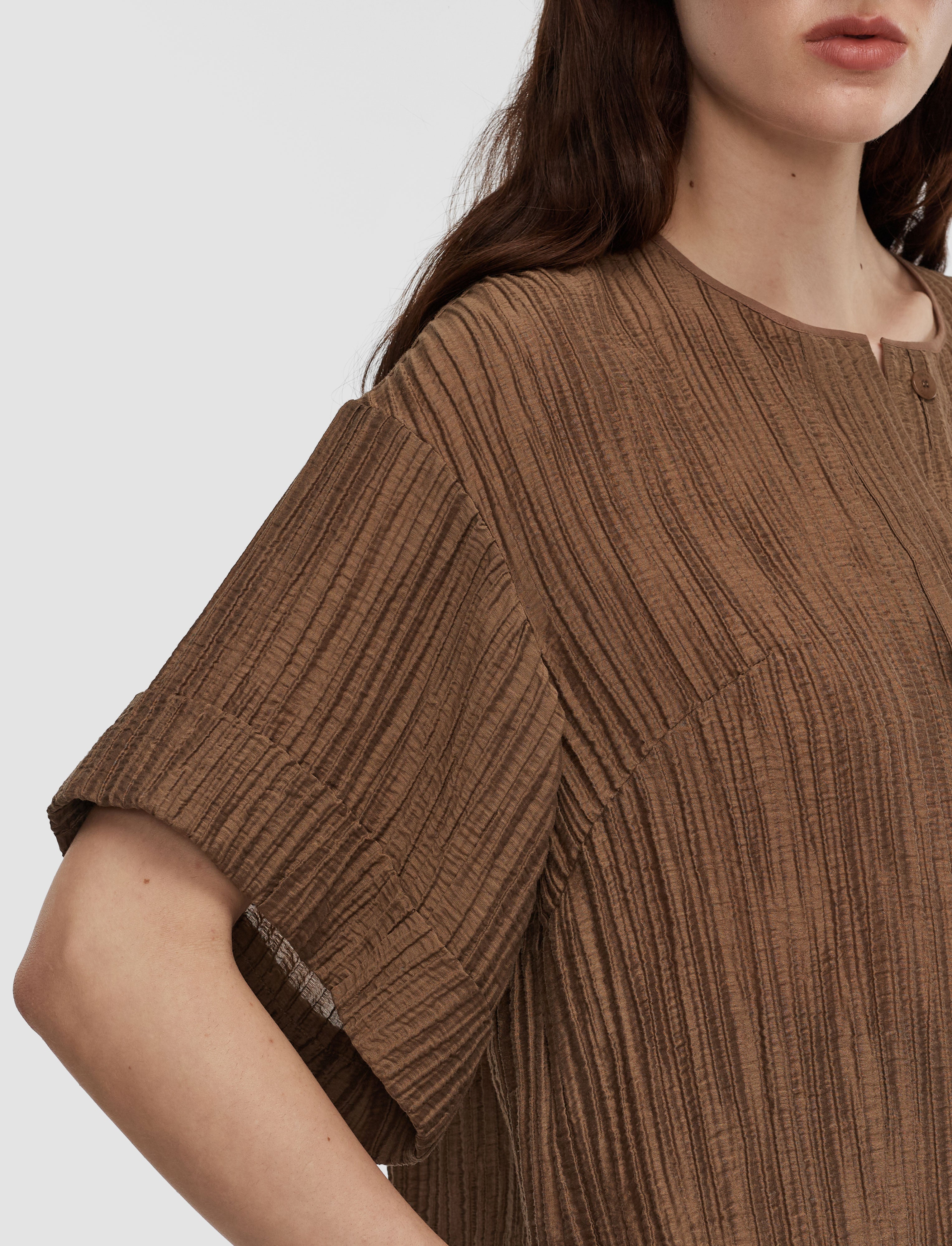 brown-yani-fluid-crinkle-blouse-JOSEPH