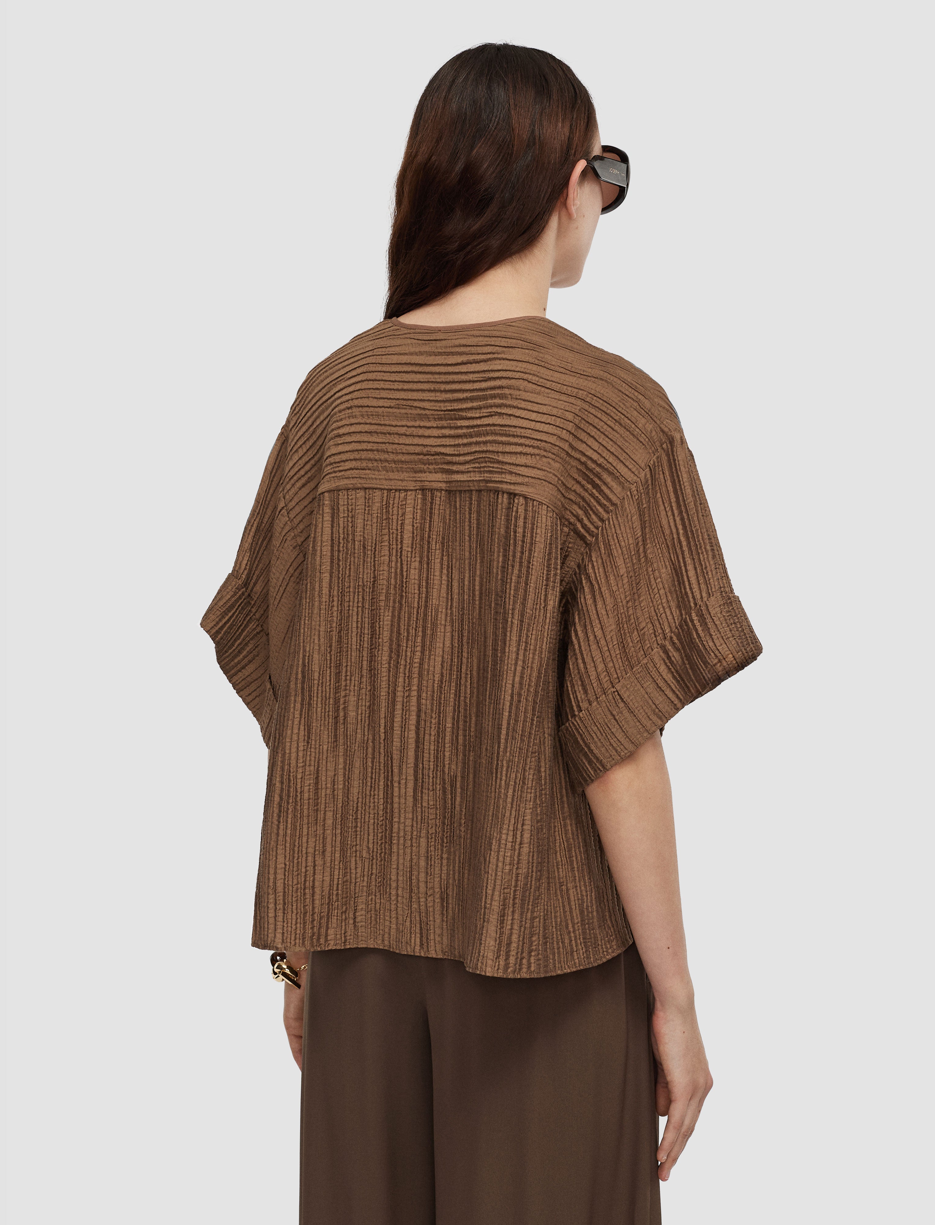 brown-yani-fluid-crinkle-blouse-JOSEPH