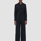 Black Yas Crepe de Soie Silk Shirt - Joseph