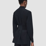 Black Yas Crepe de Soie Silk Shirt - Joseph