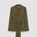 Green Yas Crepe de Soie Silk Shirt - Joseph