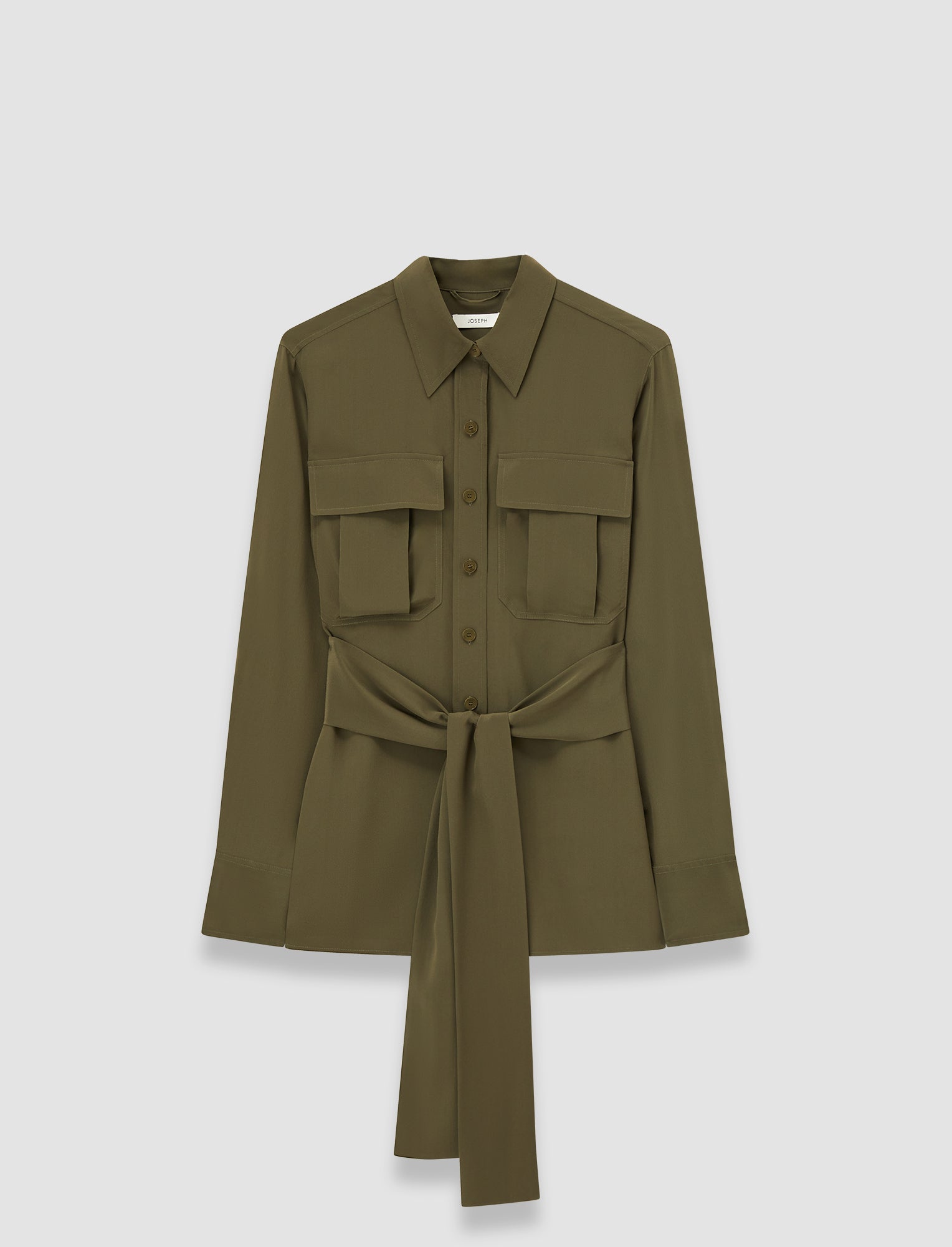 green-yas-crepe-de-soie-silk-shirt-JOSEPH