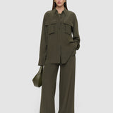 Green Yas Crepe de Soie Silk Shirt - Joseph