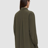Green Yas Crepe de Soie Silk Shirt - Joseph