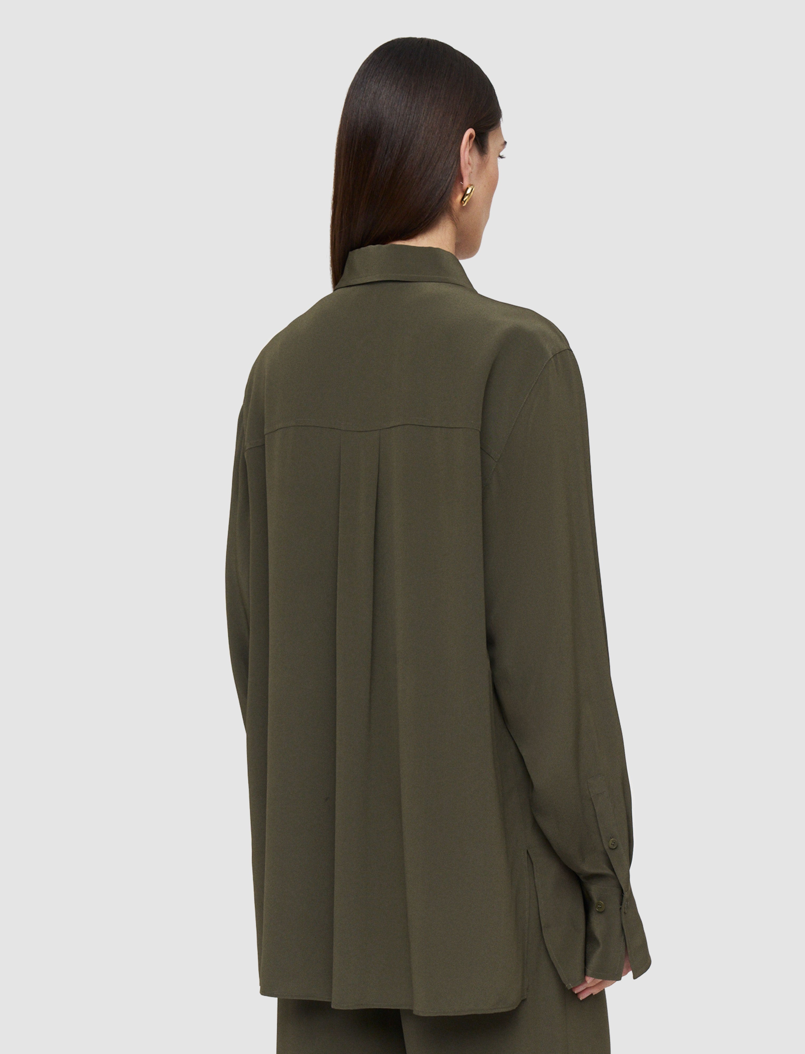 green-yas-crepe-de-soie-silk-shirt-JOSEPH