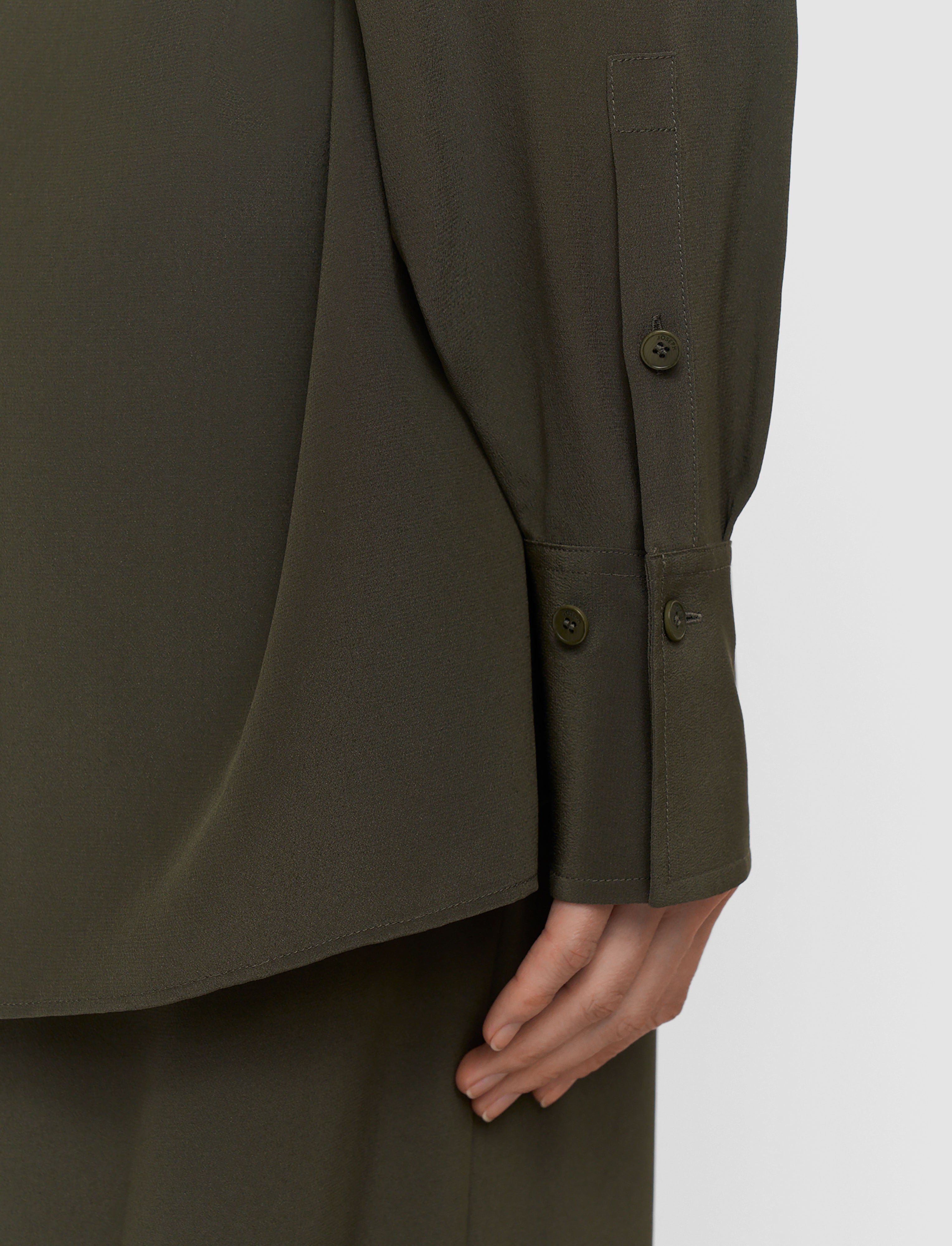 green-yas-crepe-de-soie-silk-shirt-JOSEPH