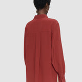 Red Yas Crepe de Soie Silk Shirt - Joseph