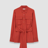 Red Yas Crepe de Soie Silk Shirt - Joseph