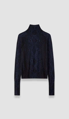 Blue Yasmin Cashair Snake Knitwear - Joseph