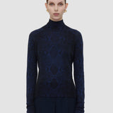 Blue Yasmin Cashair Snake Knitwear - Joseph