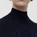 Blue Yasmin Cashair Snake Knitwear - Joseph