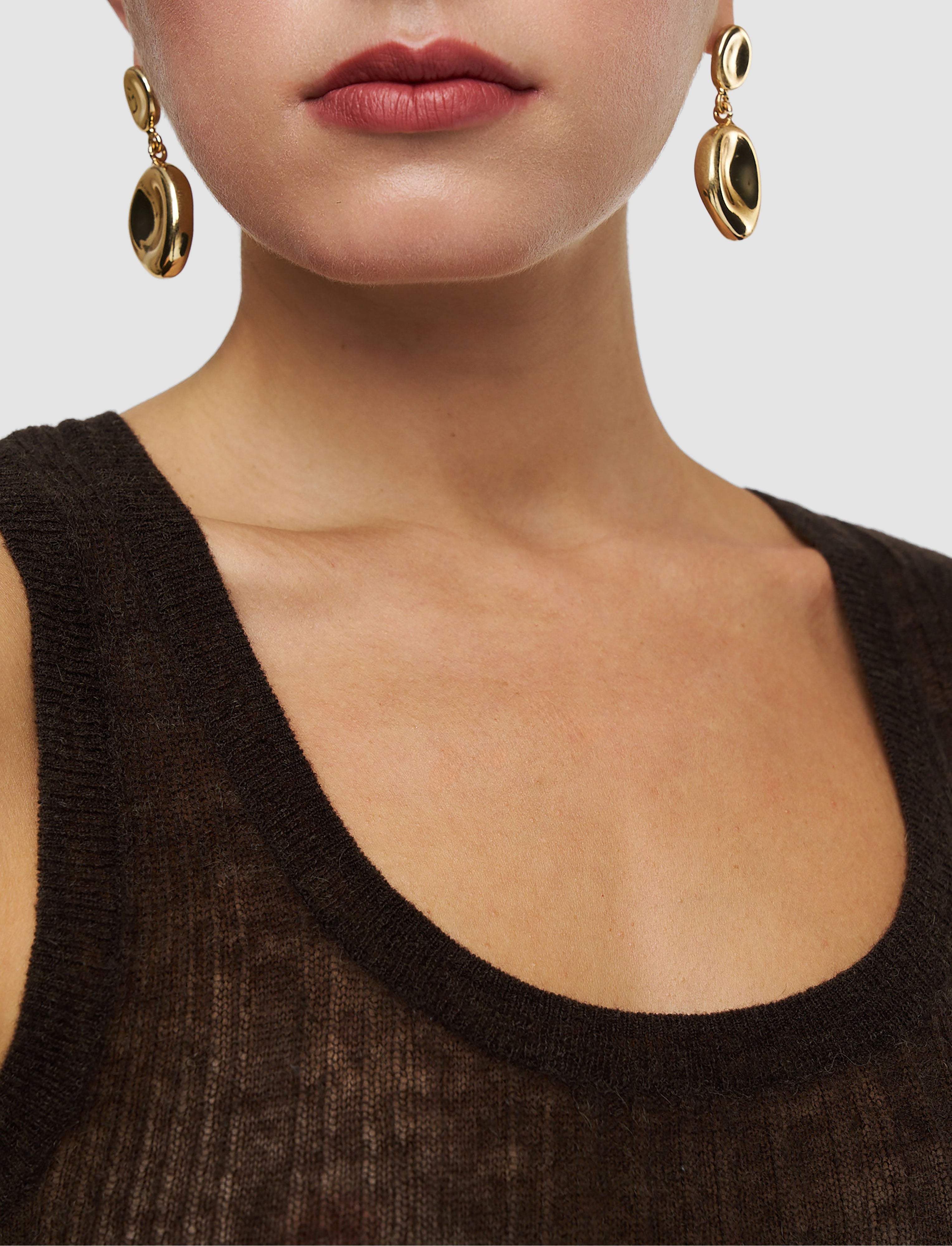 marron-gilet-ycaza-en-laine-cotelee-transparente-JOSEPH