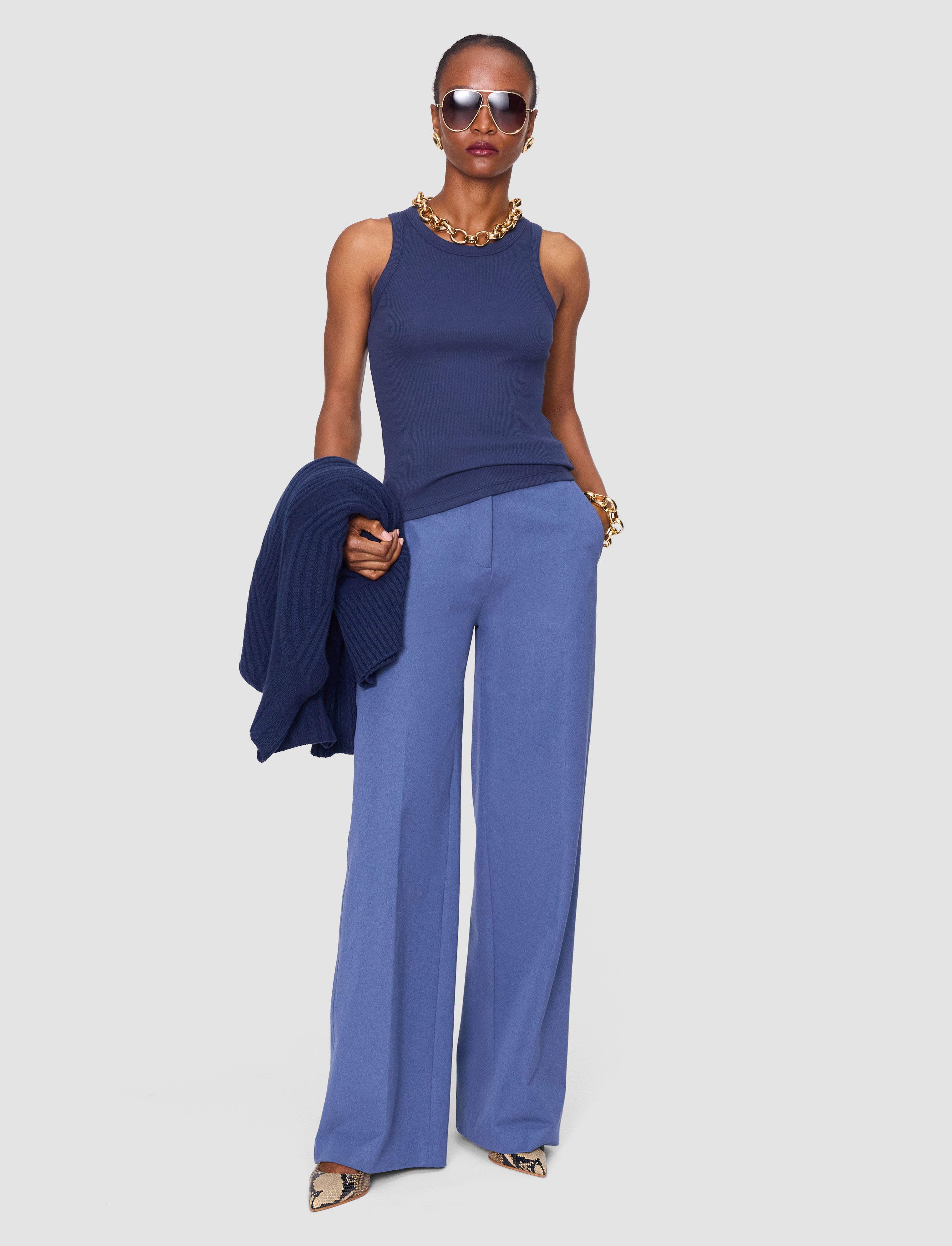 青-yeux-cotton-rib-ベスト-JOSEPH