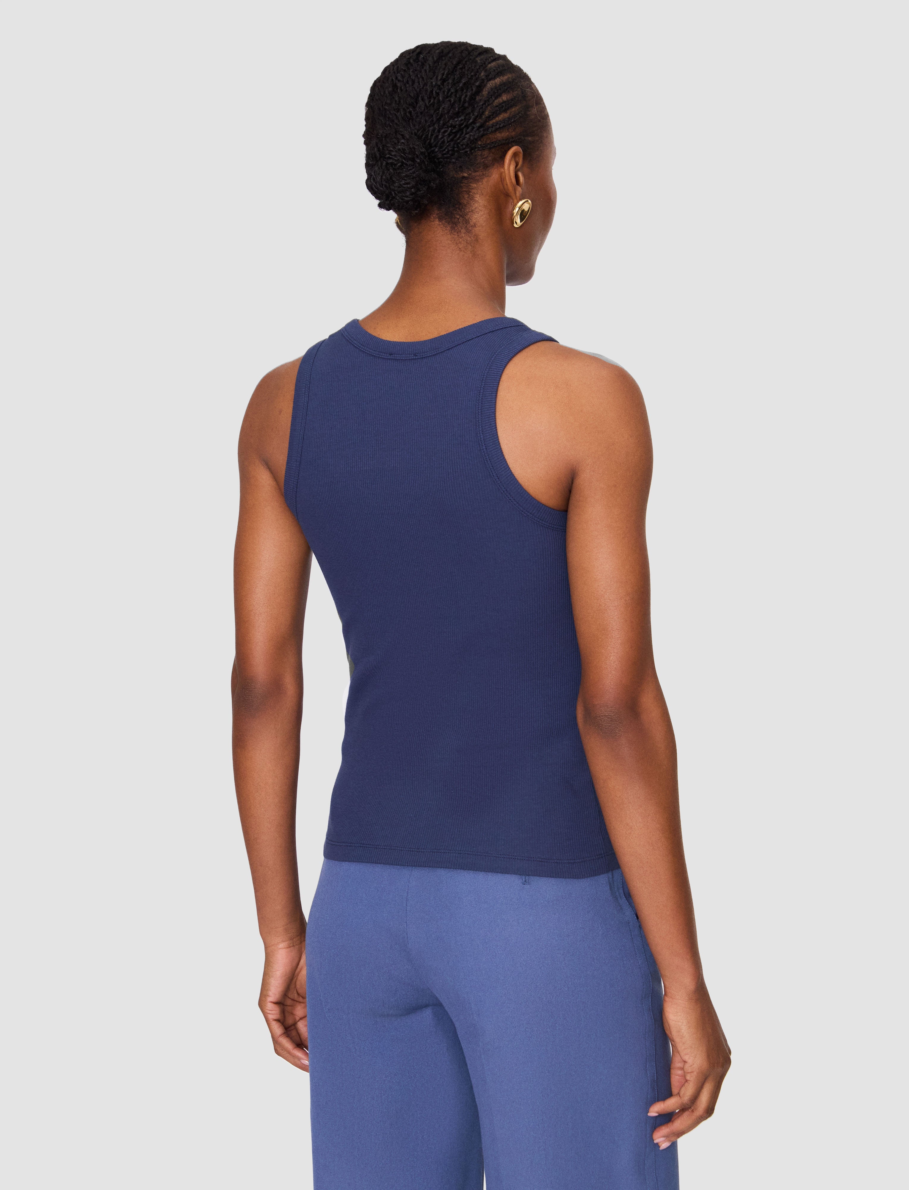 青-yeux-cotton-rib-ベスト-JOSEPH