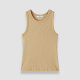 Beige Yeux Cotton Rib Vest - Joseph