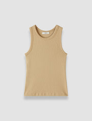 Beige Yeux Cotton Rib Vest - Joseph