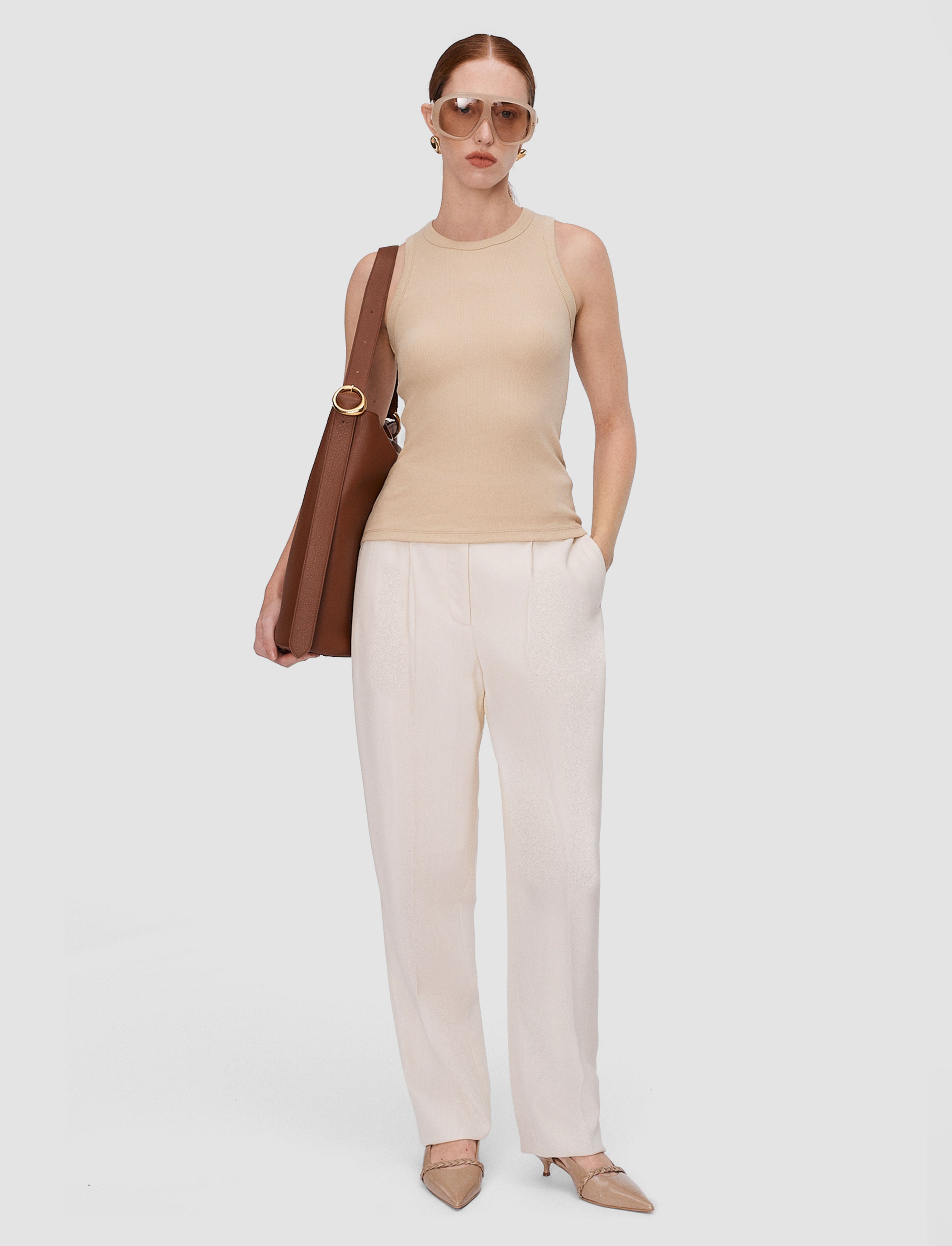 beige-yeux-cotton-rib-vest-JOSEPH