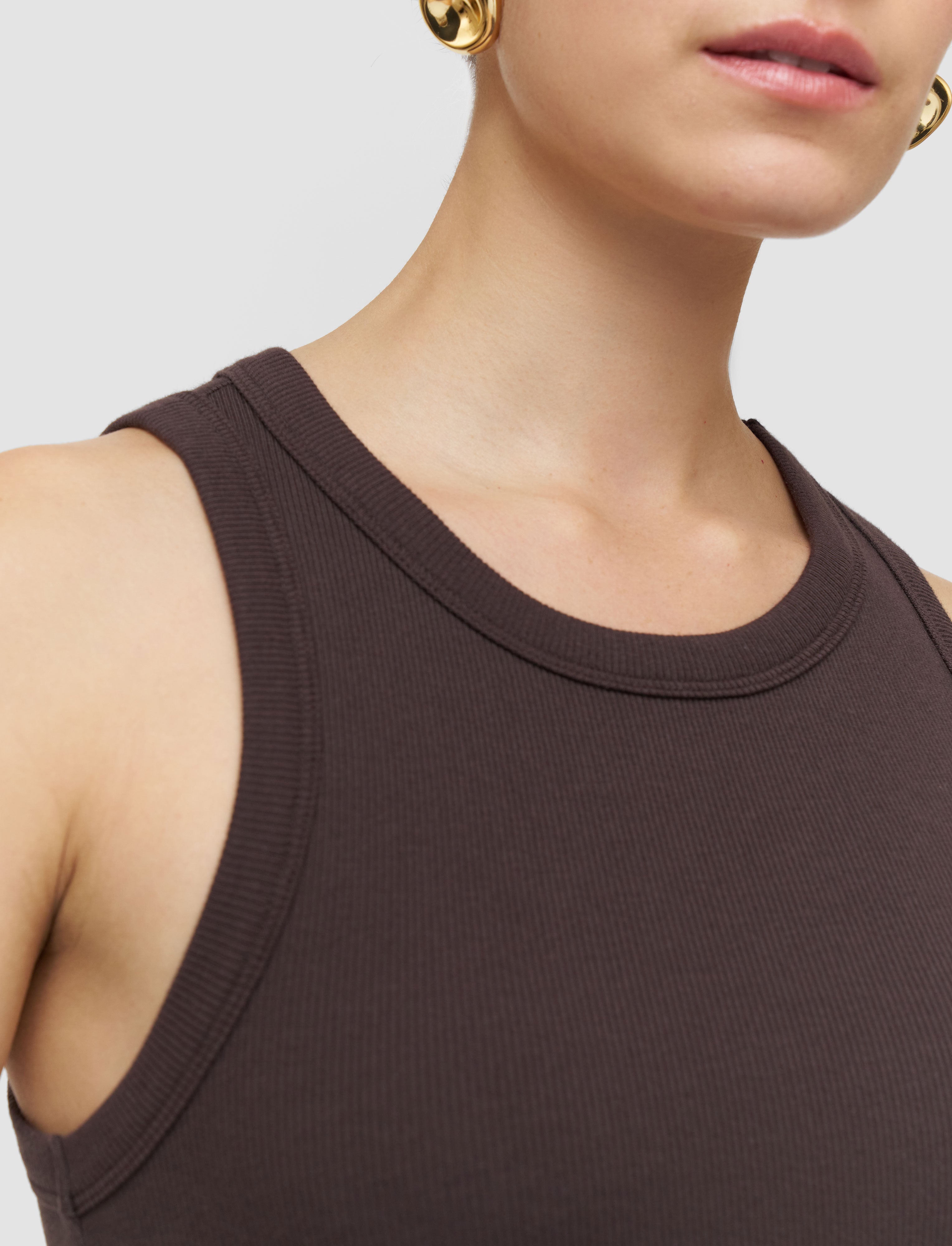 brown-yeux-cotton-rib-vest-JOSEPH