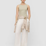 Green Yeux Cotton Rib Vest - Joseph