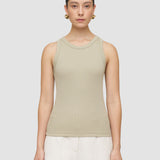 Green Yeux Cotton Rib Vest - Joseph