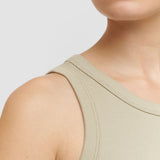 Green Yeux Cotton Rib Vest - Joseph