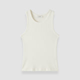 White Yeux Cotton Rib Vest - Joseph