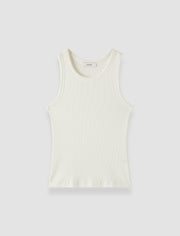 White Yeux Cotton Rib Vest - Joseph