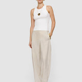 White Yeux Cotton Rib Vest - Joseph