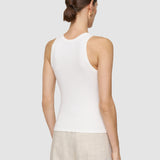 White Yeux Cotton Rib Vest - Joseph