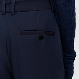 Blue Yukio Gabardine Stretch Trousers - Joseph