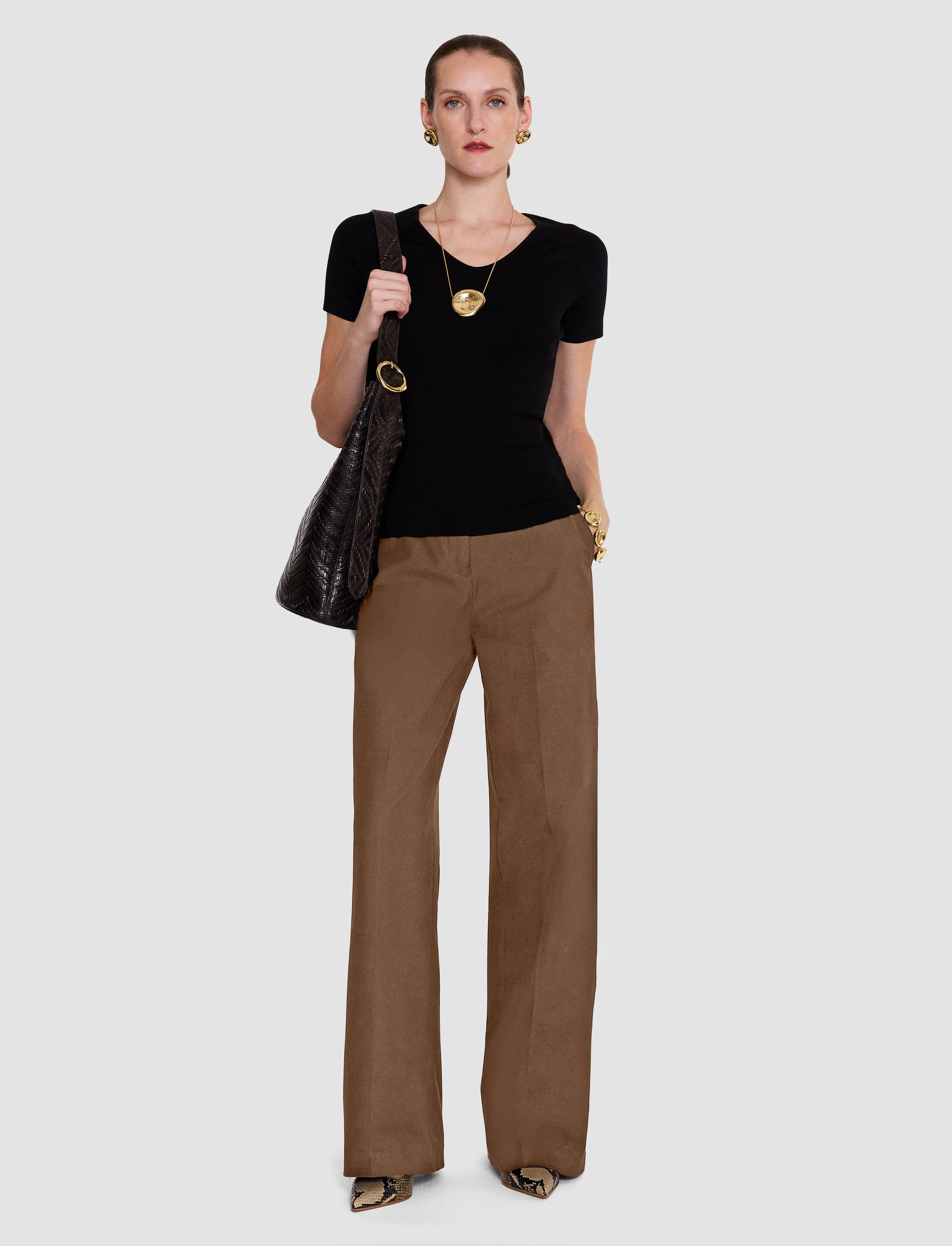 brown-yukio-gabardine-stretch-trousers-JOSEPH