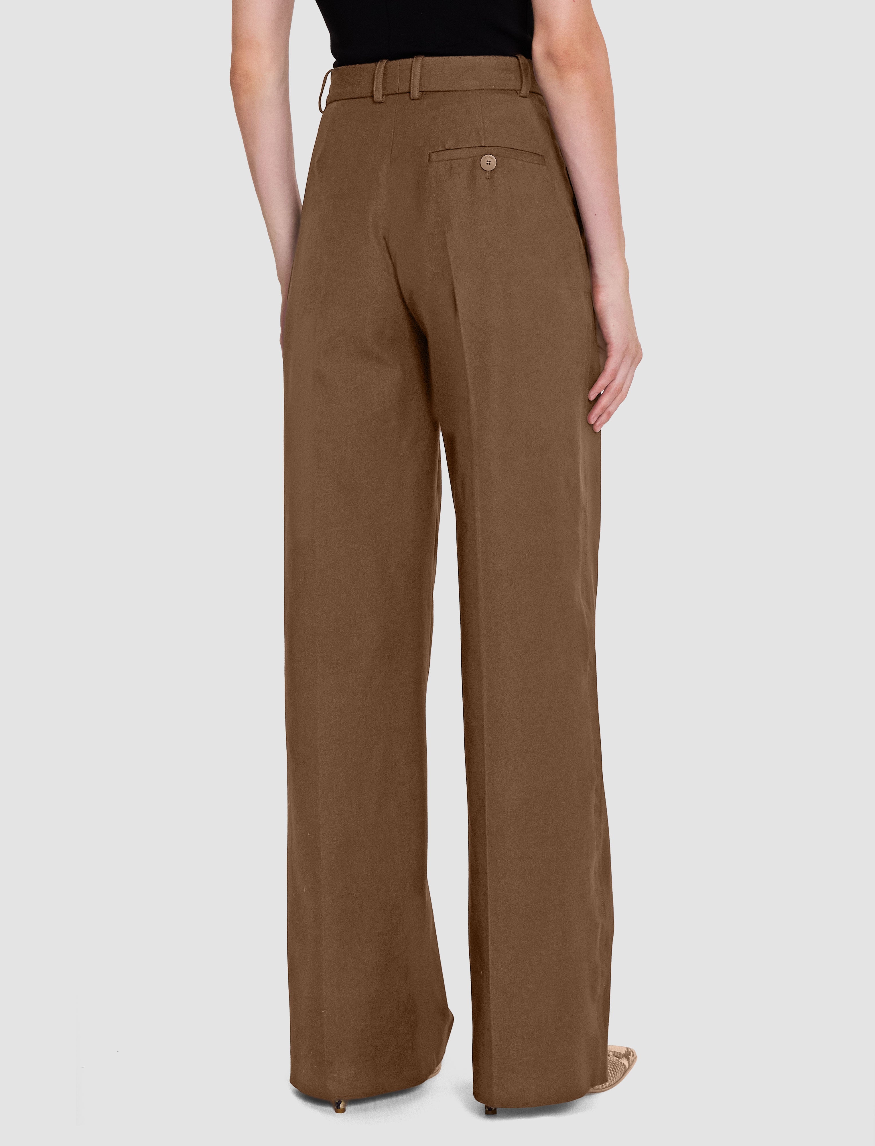 brown-yukio-gabardine-stretch-trousers-JOSEPH