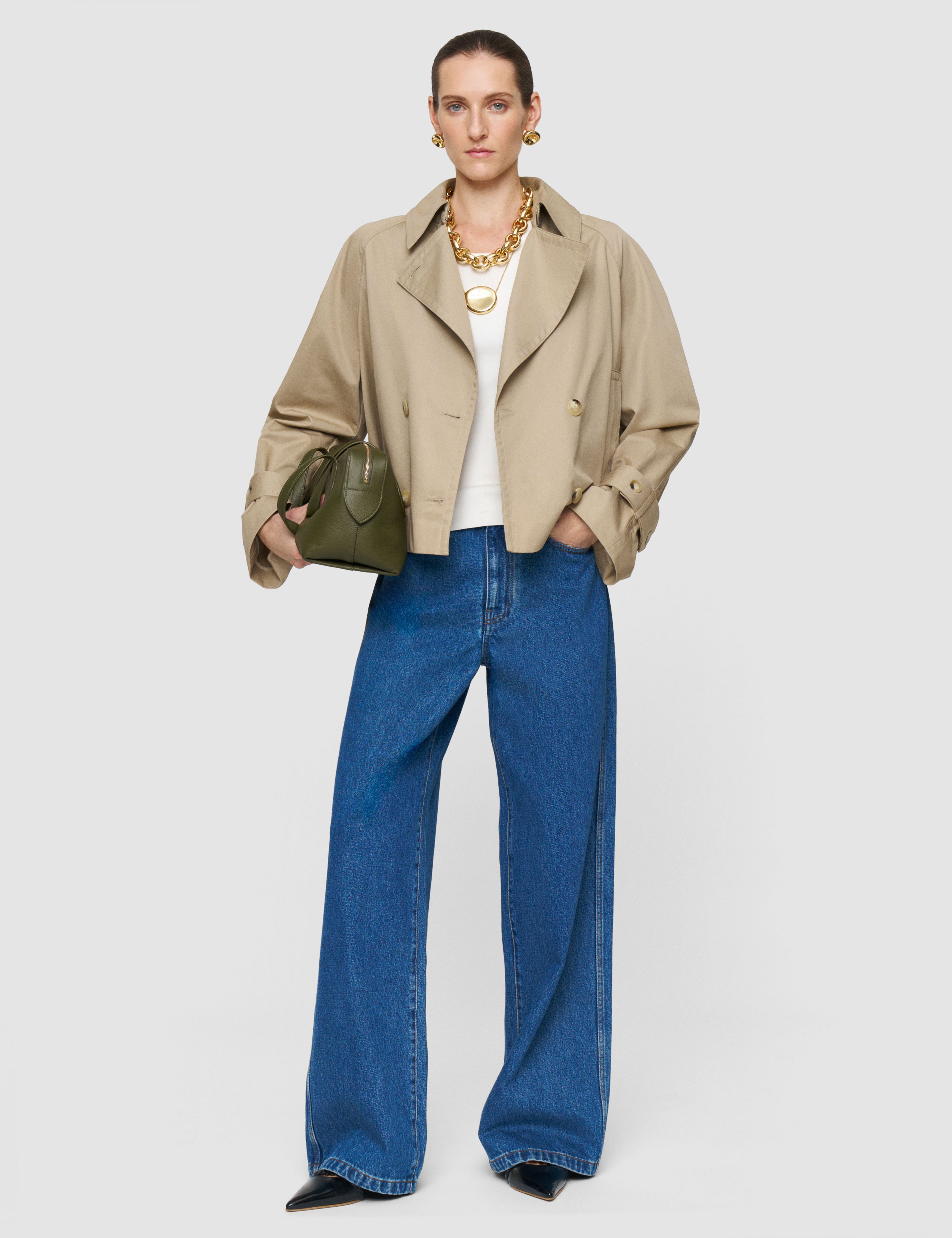 Beige Zago Cotton Trench Jacket - Joseph