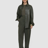 Green Zen Light Wool Trousers - Joseph