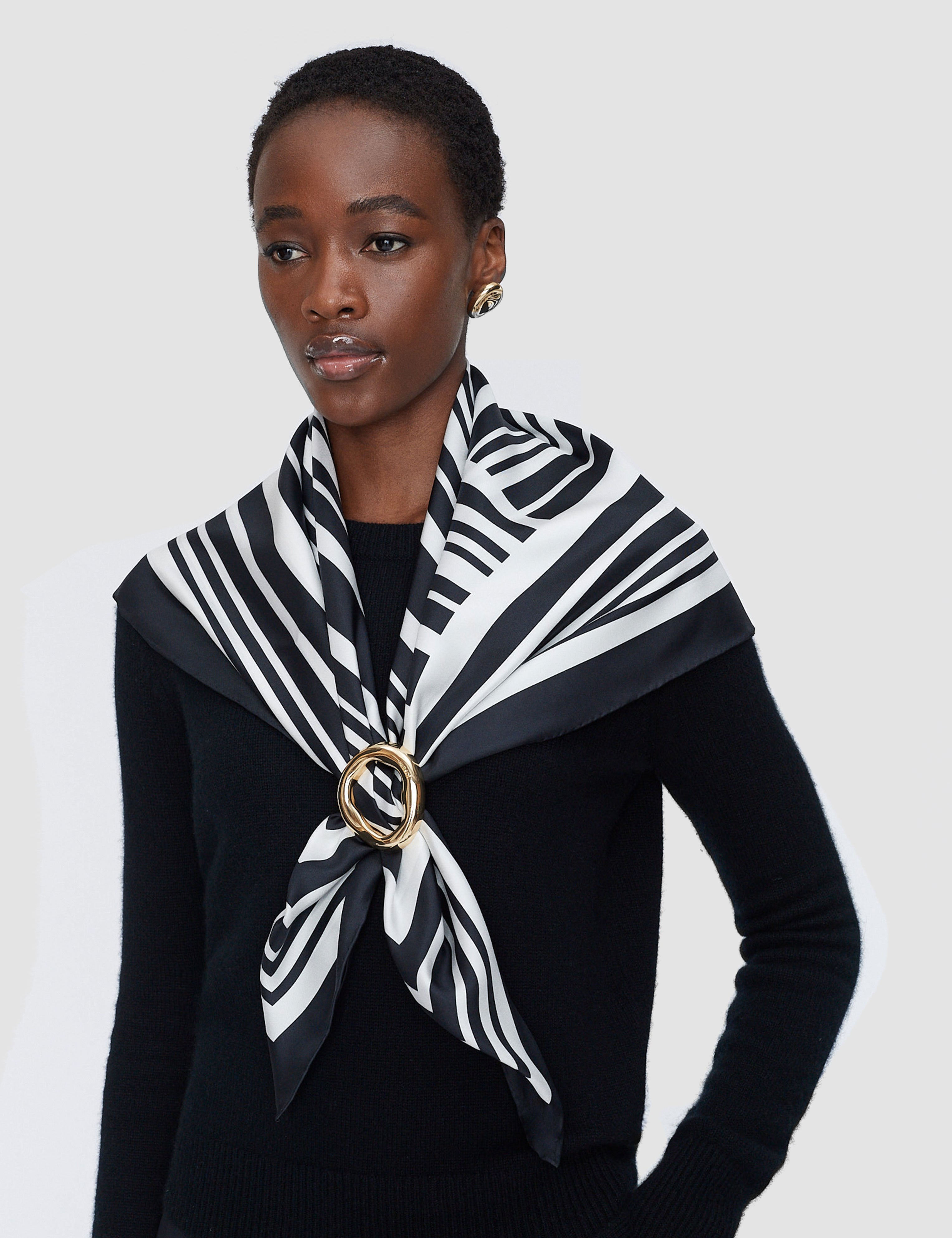 Multicolour Zenza Large Silk Scarf - Joseph