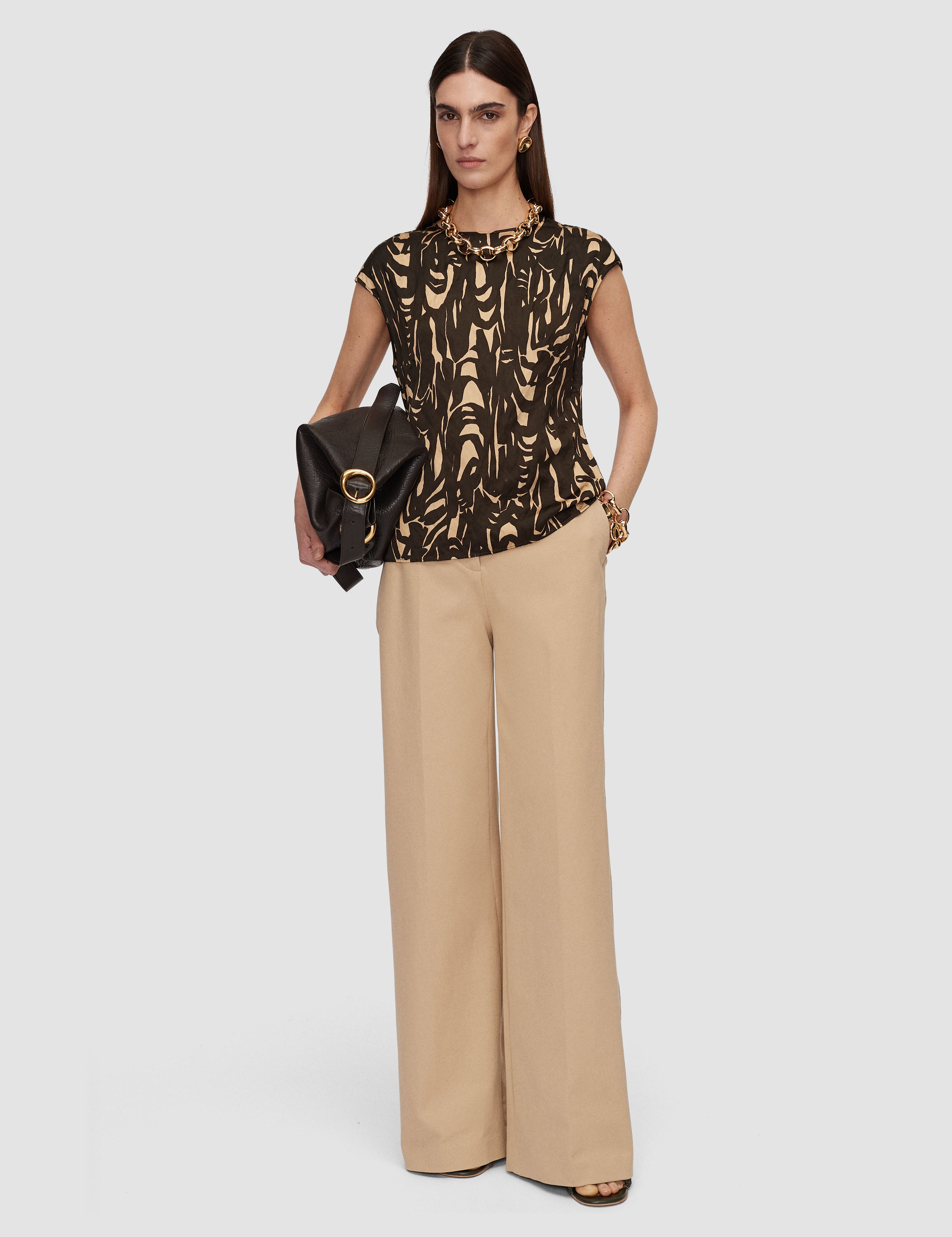 Multicolour Zeyna Printed Crinkle Top - Joseph