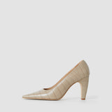 Beige Zina Patent Leather High Heel Shoes - Joseph