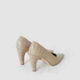 Beige Zina Patent Leather High Heel Shoes - Joseph
