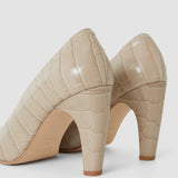 Beige Zina Patent Leather High Heel Shoes - Joseph